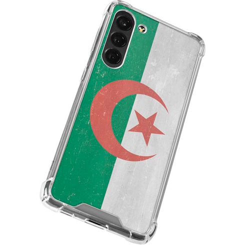 Algeria Flag Distressed Galaxy S24 FE Clear Case